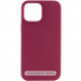 Чохол Silicone Case Full Protective (AA) NO LOGO на Apple iPhone 16 Pro (6.3") (Бордовий / Maroon)