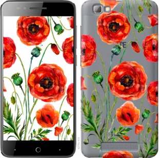 

Чохол Намальовані маки на ZTE A610 744360
