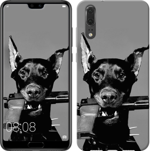 

Чохол Доберман на Huawei P20 605007