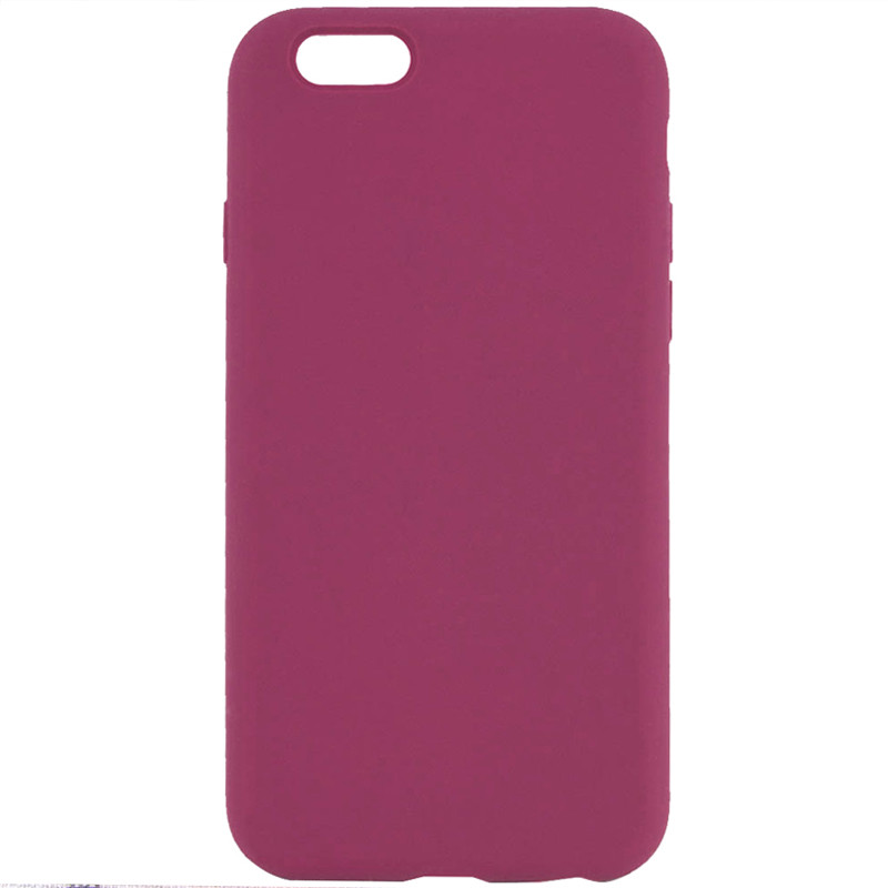 Чохол Silicone Case Full Protective (AA) NO LOGO на Apple iPhone 6/6s (4.7") (Червоний / Rose Red)