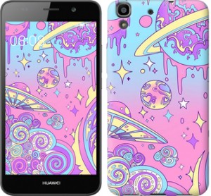 Чехол Розовая галактика для Huawei Y6
