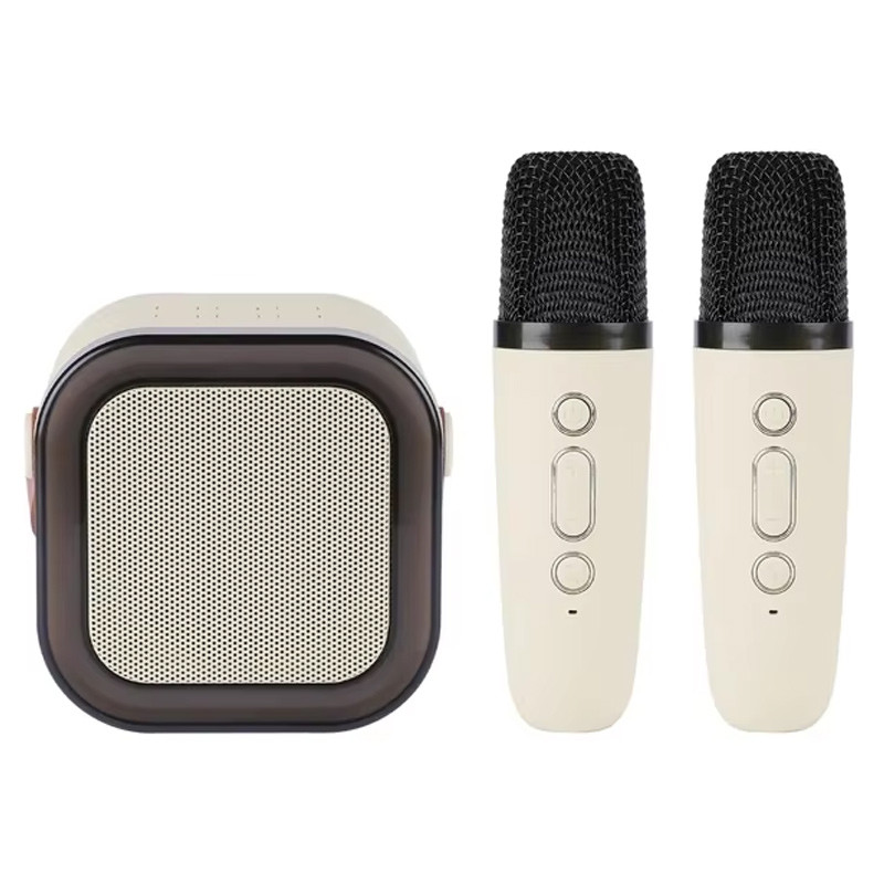 Bluetooth колонка K12 + 2 микрофона (White)