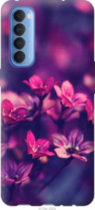 Чехол Пурпурные цветы для Oppo Reno 4 Pro
