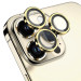Купити Захисне скло Metal Classic на камеру (в упак.) на Apple iPhone 13 Pro / 13 Pro Max (Золотий / Gold) на vchehle.ua