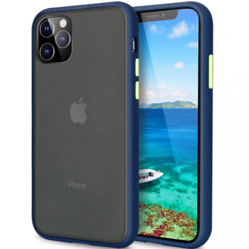 

TPU+PC чехол LikGus Maxshield для Apple iPhone 11 Pro Max (6.5") (Синий) 748764