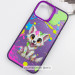 Фото TPU+PC чохол TakiTaki Graffiti magic glow на Samsung Galaxy S23 Ultra (Cute wolf / Purple) на vchehle.ua