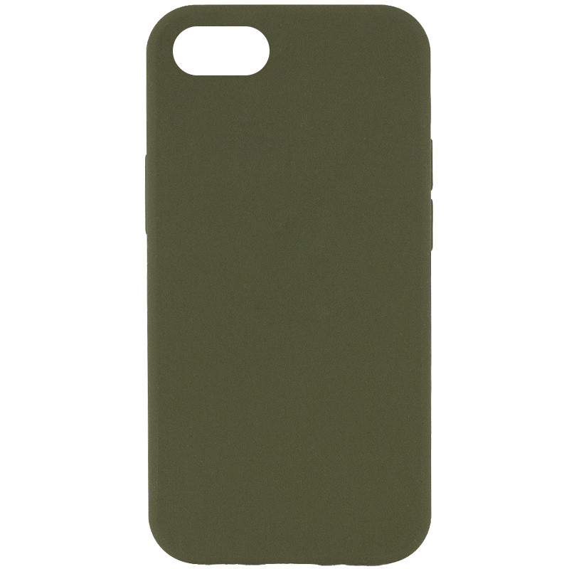 Чехол Silicone Case Full Protective (AA) NO LOGO для Apple iPhone SE (2020) (Зеленый / Dark Olive)