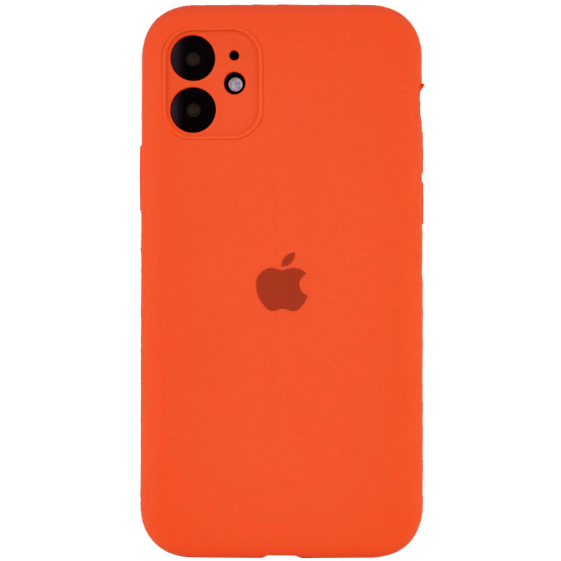 Чохол Silicone Case Full Camera Protective (AA) на Apple iPhone 12 (6.1") (Помаранчевий / Kumquat)