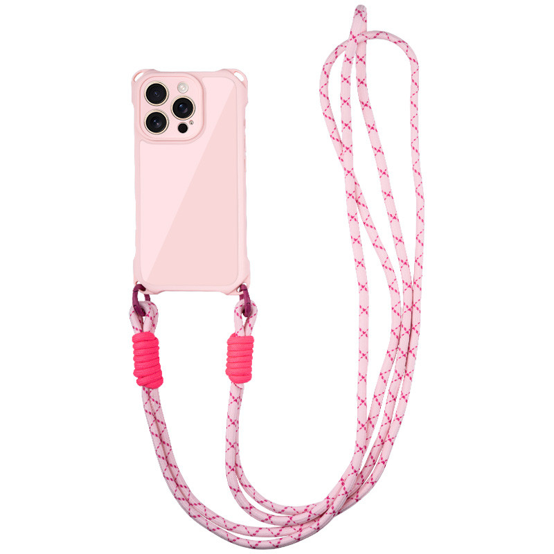 Чохол TPU CrossBody with straps на Apple iPhone 16 Pro Max (6.9") (Pink)