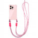 Чохол TPU CrossBody with straps на Apple iPhone 16 Pro Max (6.9") (Pink)