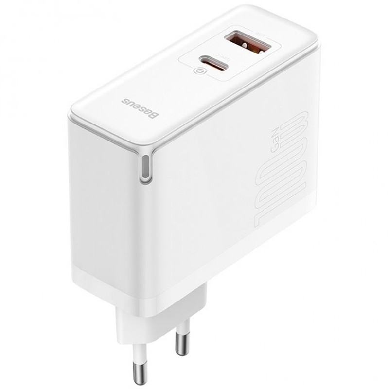 Фото МЗП Baseus GaN5 Pro Type-C+USB 100W EU (CCGP09020) (Білий) на vchehle.ua