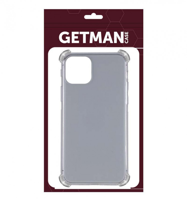 Фото TPU чехол GETMAN Ease logo усиленные углы для Apple iPhone 11 Pro Max (6.5") (Серый (прозрачный)) на vchehle.ua