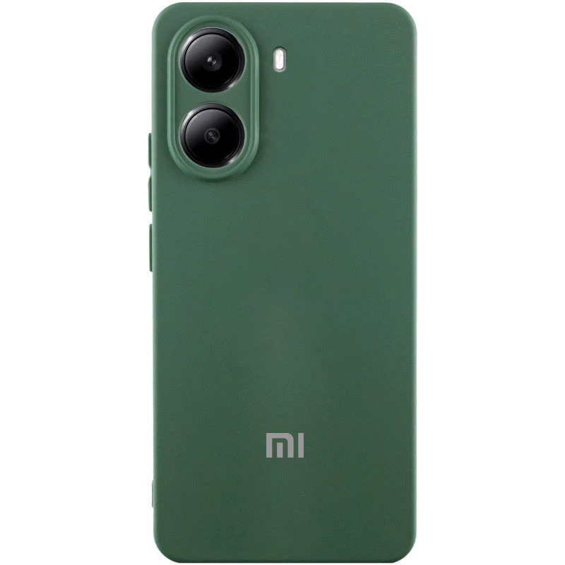 Чохол Silicone Cover Lakshmi Full Camera (AA) with logo на Xiaomi Poco X7 Pro (Зелений / Dark green)