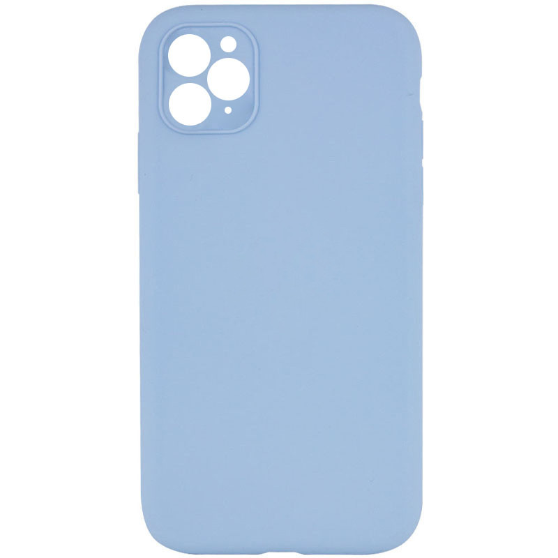 Silicone Case Square Full Camera Protective (AA) NOLOGO для Apple iPhone 11 Pro (5.8") (Голубой / Lilac Blue)