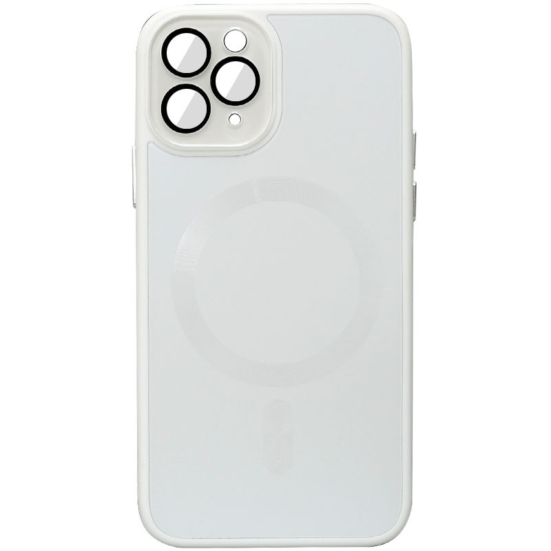 Чехол TPU+Glass Sapphire Midnight with Magnetic Safe для Apple iPhone 14 Pro (6.1") (Белый / White)