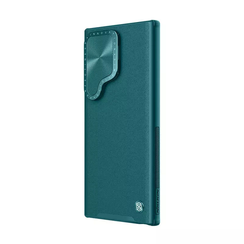 Кожаная накладка Nillkin Camshield Leather Prop для Samsung Galaxy S24 Ultra (Green) в магазине vchehle.ua