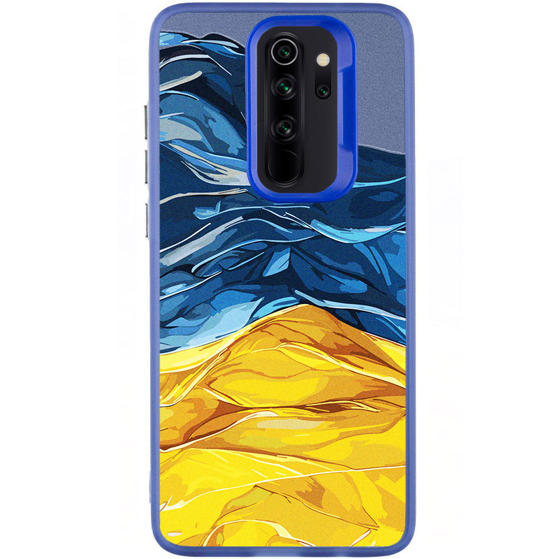 TPU+PC чохол TakiTaki Magic glow на Xiaomi Redmi Note 8 Pro (Flag / Blue)