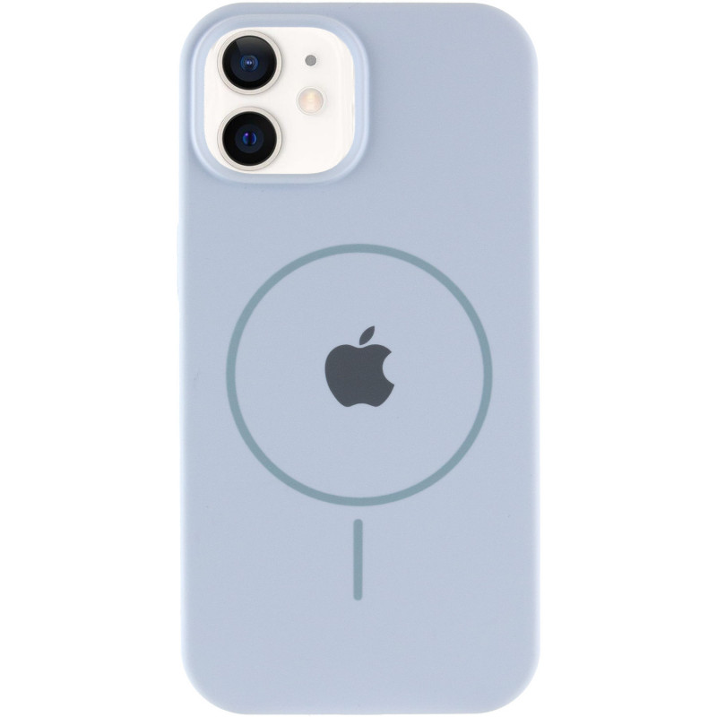 Фото Чехол Silicone Case Full Protective (AA) with Magnetic Safe для Apple iPhone 11 (6.1") (Голубой / Lilac Blue) на vchehle.ua