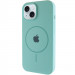 Чохол Silicone Case Full Protective (AA) with Magnetic Safe на Apple iPhone 15 (6.1") (Бірюзовий / Marine Green)