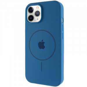 Чехол Silicone Case Full Protective (AA) with Magnetic Safe для iPhone 12 Pro