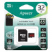 Фото Карта пам'яті Apacer microSDHC (UHS-1) 32Gb class 10 V10 A1 R100MB/s + SD adapter (Black) на vchehle.ua