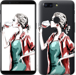 

Чохол Дівчина з келихом на OnePlus 5T 841934