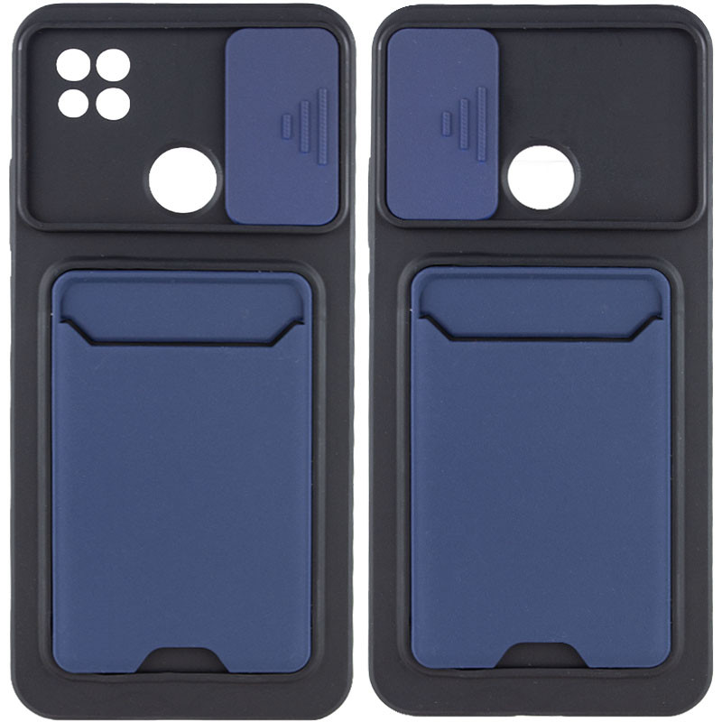 

TPU+PC чохол Card Holder на Xiaomi Redmi 9C (Синій) 1213595