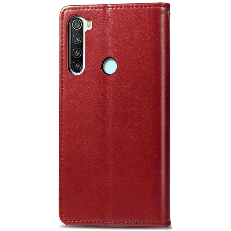 Шкіряний чохол-книжка GETMAN Gallant (PU) для Xiaomi Redmi Note 8T (Червоний) в магазині vchehle.ua