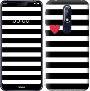 

Чехол Черно-белые полосы для Nokia 7.1 752178