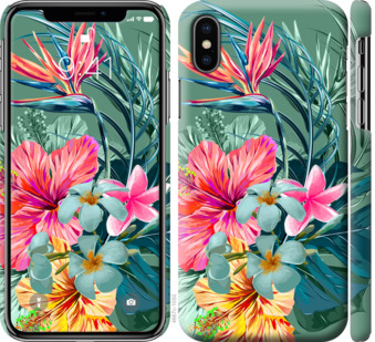 

Чехол Тропические цветы v1 для iPhone XS (5.8") 844761