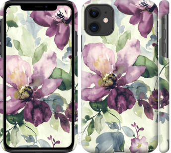 

Чехол Цветы акварелью для iPhone 11 777229