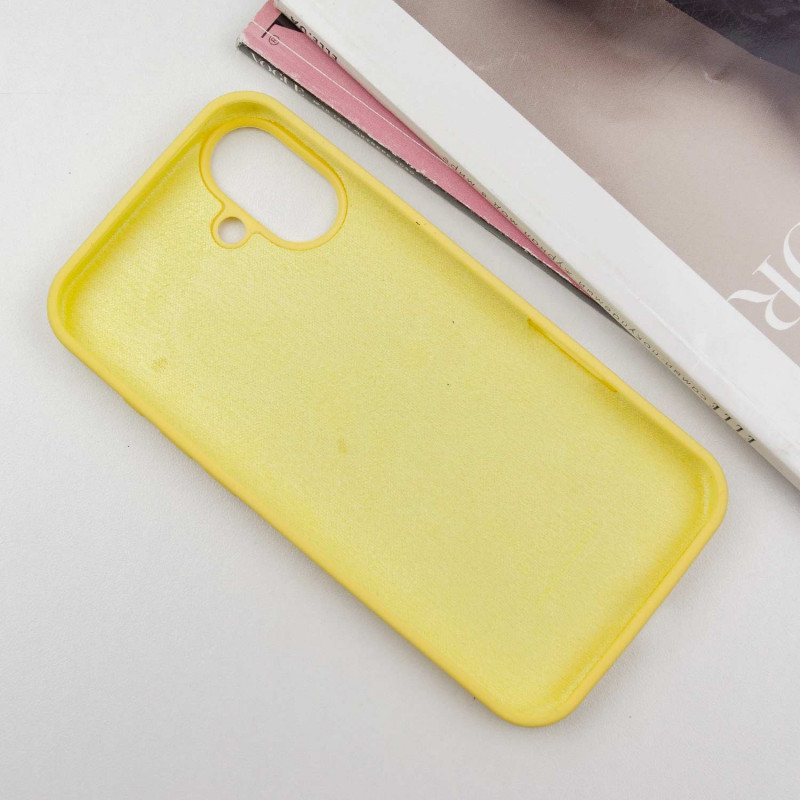 Фото Чехол Silicone Case Full Protective (AA) для Apple iPhone 16 Plus (6.7") (Желтый / Yellow) в магазине vchehle.ua