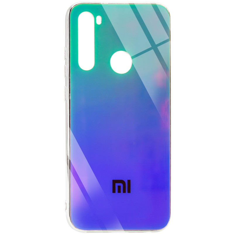 

TPU+Glass чохол Gradient Rainbow з лого для Xiaomi Redmi Note 8 (Зелений) 769353