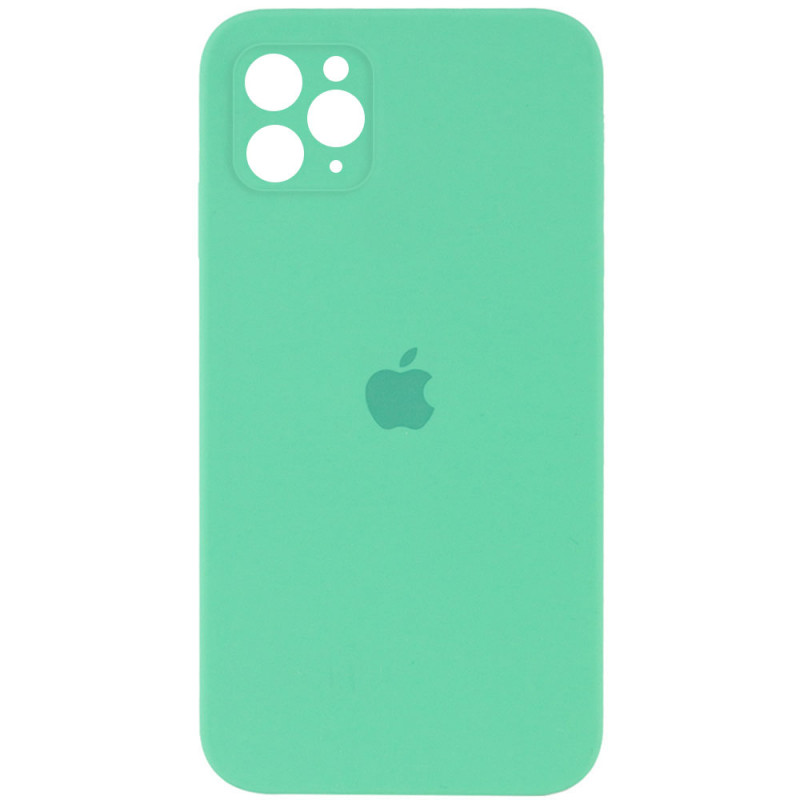 Чехол Silicone Case Square Full Camera Protective (AA) для Apple iPhone 11 Pro Max (6.5") (Зеленый / Spearmint)