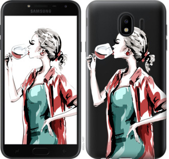 

Чехол Девушка с бокалом для Samsung Galaxy J4 2018 841390