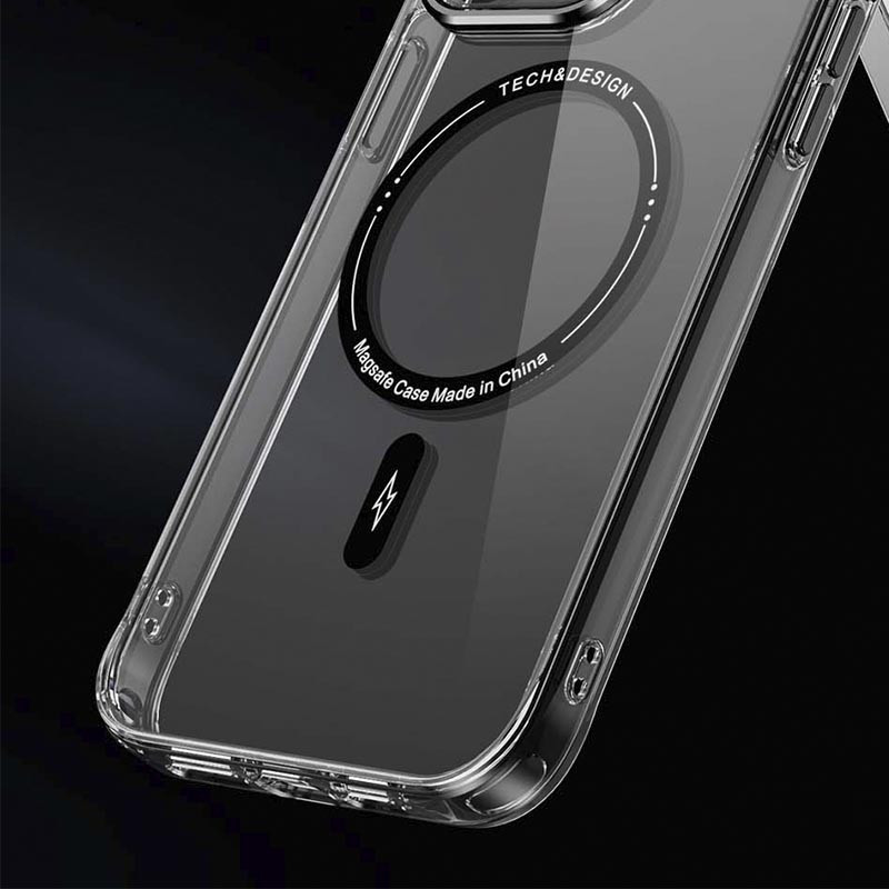Фото TPU+PC чохол Fullcolor with Magnetic Safe на Apple iPhone 13 (6.1") (Black) на vchehle.ua