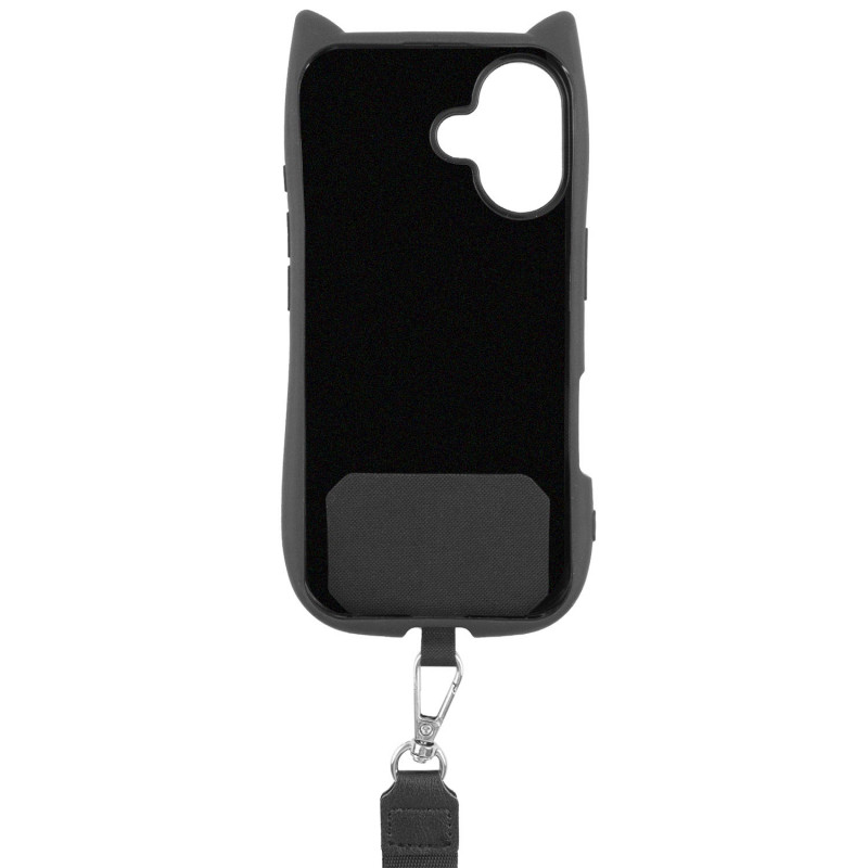 Фото Чехол TPU GETMAN Cat with straps для Apple iPhone 16 Plus (6.7") (Black) в магазине vchehle.ua