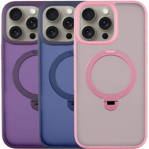 TPU+PC чохол Metal Buttons with Magnetic Safe Colorful HQ Ring для Apple iPhone 14 Pro (6.1")