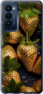 Чехол Золотая клубника для Tecno Camon 18p CH7n