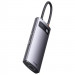 Фото Переходник HUB Baseus Metal Gleam Series 6-in-1 Multifunctional Type-C (CAHUB-CW) (Gray) на vchehle.ua