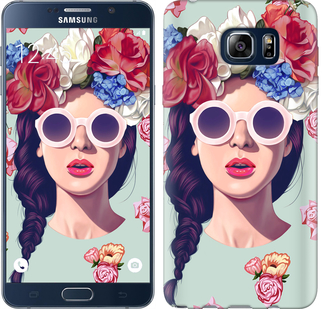 

Чехол Девушка с цветами для Samsung Galaxy Note 5 N920C 95576