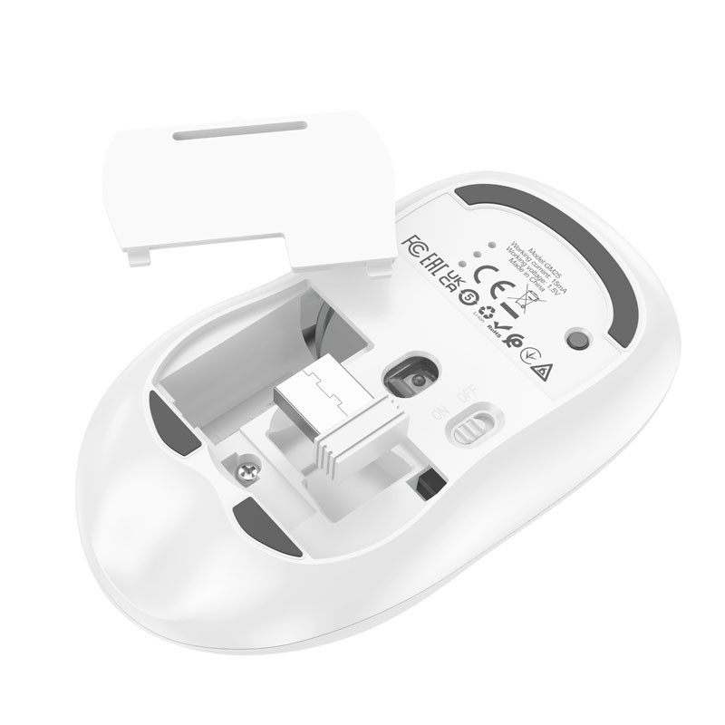 Фото Мышь беспроводная Hoco GM25 Royal Bluetooth + 2.4G (Space White) на vchehle.ua