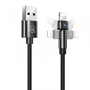Дата кабель USAMS US-SJ476 U60 Rotatable USB to Lightning (1m)