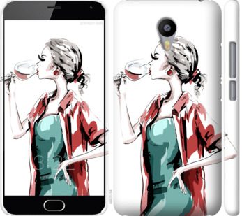 

Чохол Дівчина з келихом на Meizu M2 Note 841632