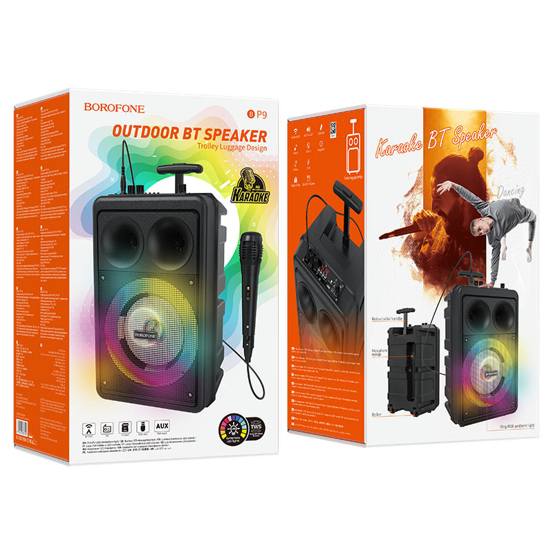 Замовити Bluetooth Колонка Borofone BP9 Dancing outdoor BT speaker (Black) на vchehle.ua