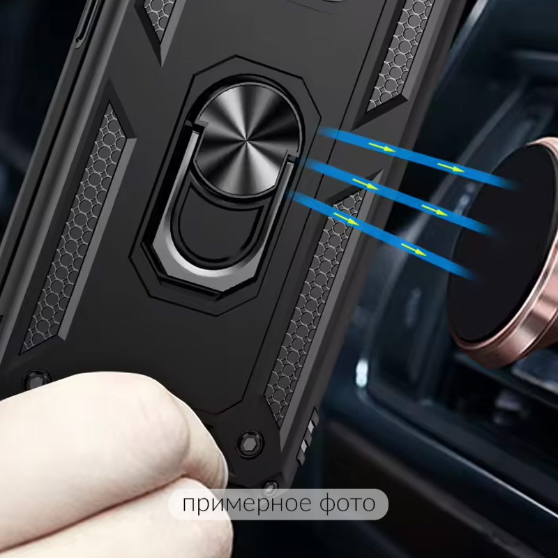 Ударостійкий чохол Serge Ring for Magnet на Xiaomi Redmi Note 13 Pro+ (Чорний) в магазині vchehle.ua