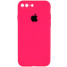 Чохол Silicone Case Square Full Camera Protective (AA) на Apple iPhone 7 plus / 8 plus (5.5") (Рожевий / Barbie pink)