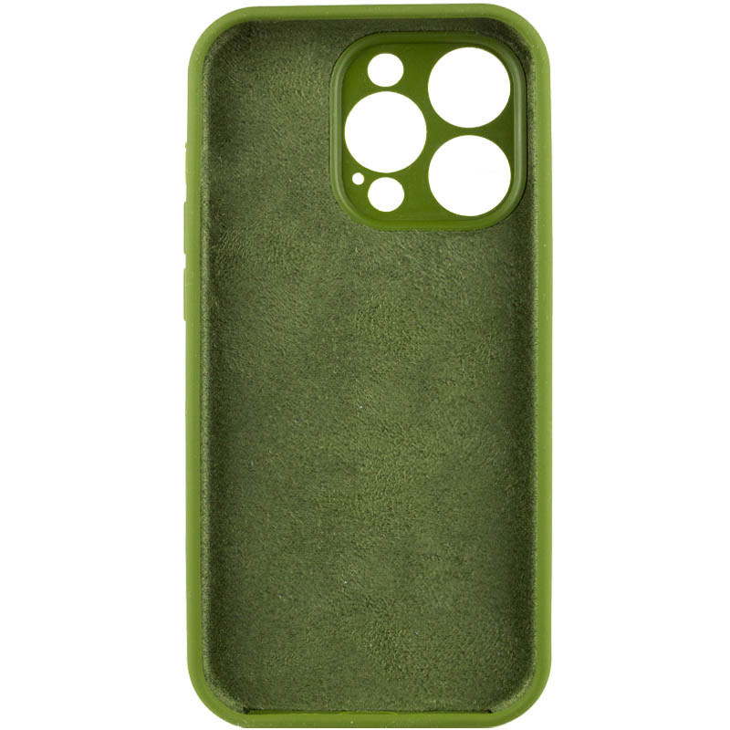 Чохол Silicone Case Full Camera Protective (AA) NO LOGO на Apple iPhone 14 Pro Max (6.7") (Зелений / Dark Olive) в магазині vchehle.ua
