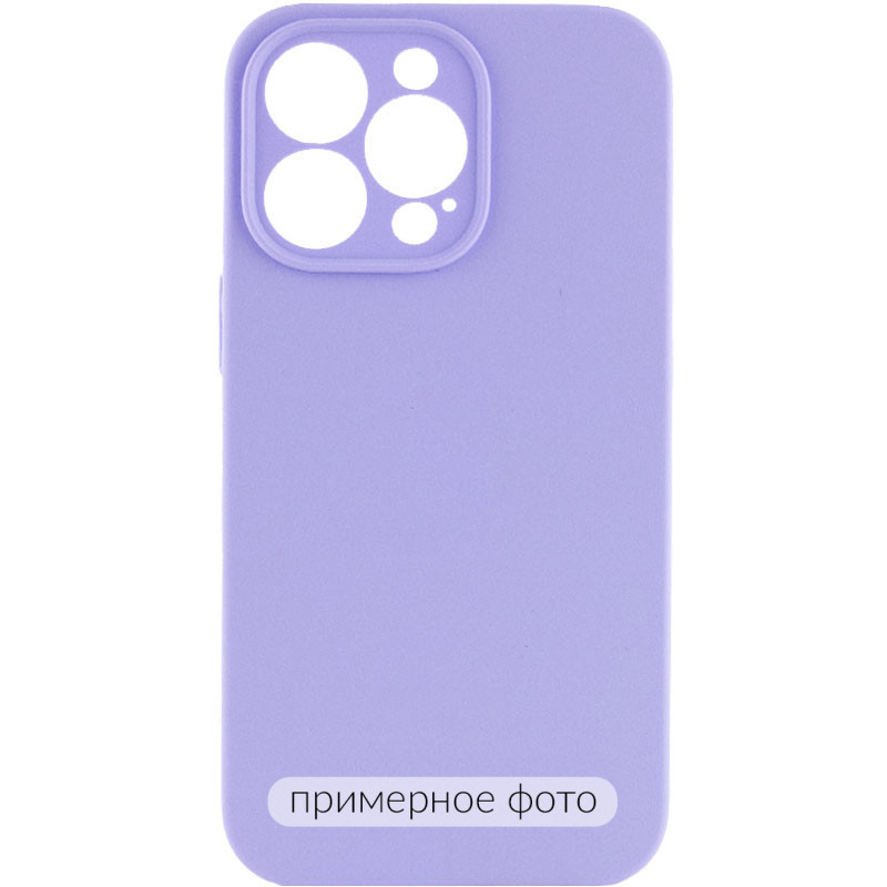 Чехол Silicone Case Full Camera Protective (AA) NO LOGO для Apple iPhone 16 (6.1") (Сиреневый / Dasheen)