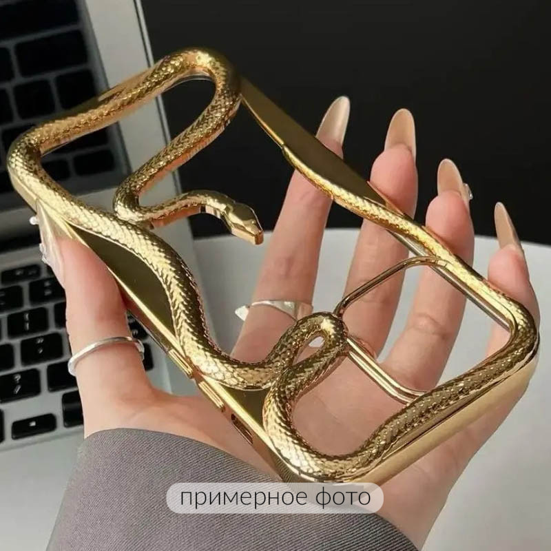 Фото TPU чехол Snake для Apple iPhone 15 (6.1") (Gold) в магазине vchehle.ua